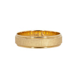 Groove 6mm Men's Wedding Band: Solid 14k Yellow Gold