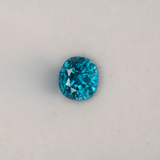 Natural Cambodian Blue Zircon Oval Shape 7.4x6.6x7mm 3.89ct Loose Gemstone