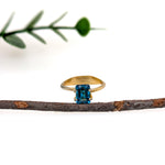 Emerald Cut London Blue Topaz Loose Gemstone 24