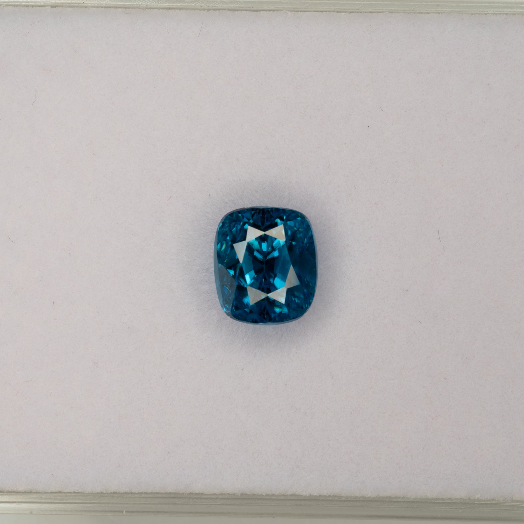 natural cambodian blue zircon cushion loose gemstone
