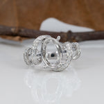14K white gold diamond ring