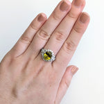 Rishi 14K White Gold 3.12cts Sphene Diamond Ring | Oval 10X8mm