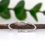 14K White Gold Diamond Open Stackable Band