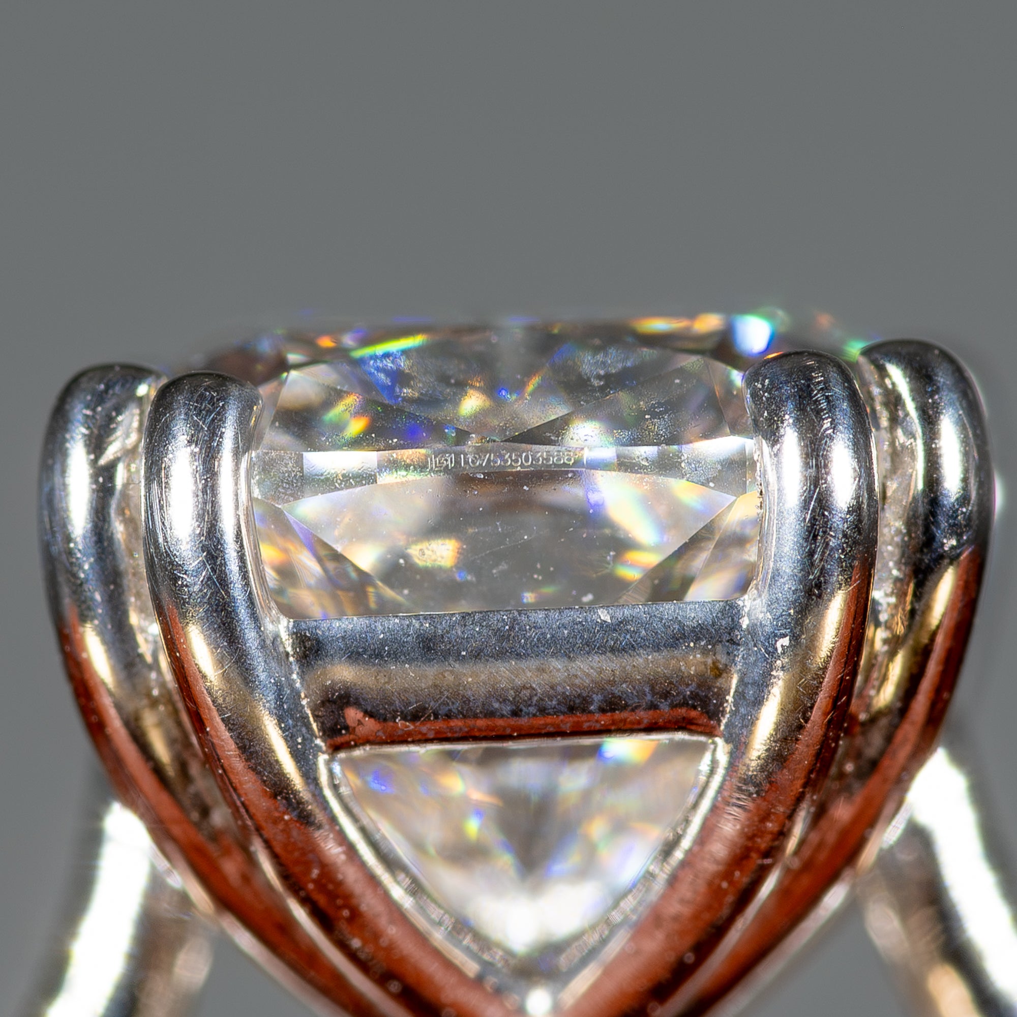 14K white gold lab grown diamond ring