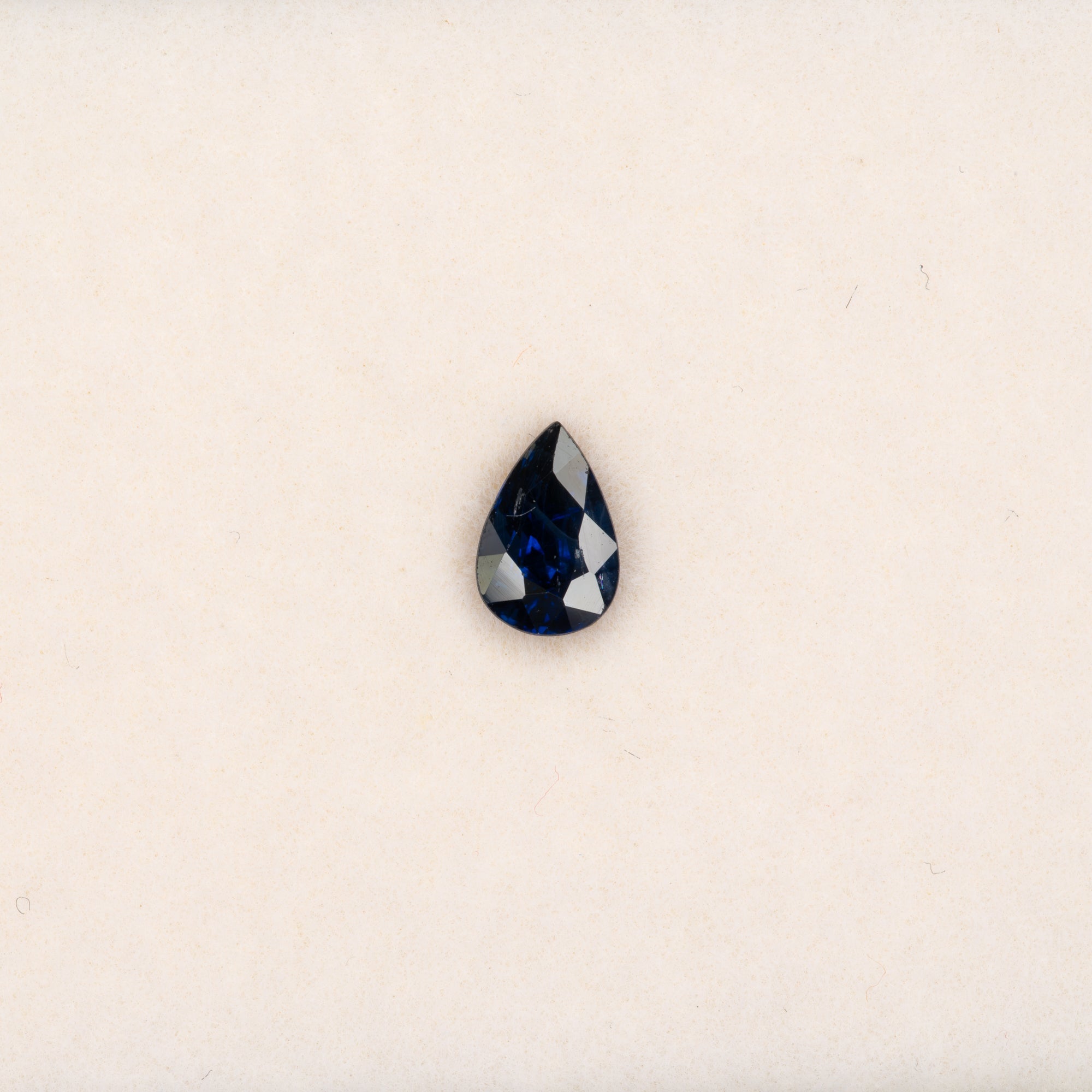 0.63 carat natural blue sapphire, pear 6.3x4.2mm loose gemstone