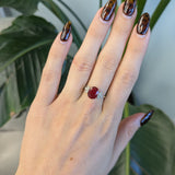 14K White Gold Tibetan Sunstone Ring