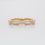 14K white gold diamond eternity band