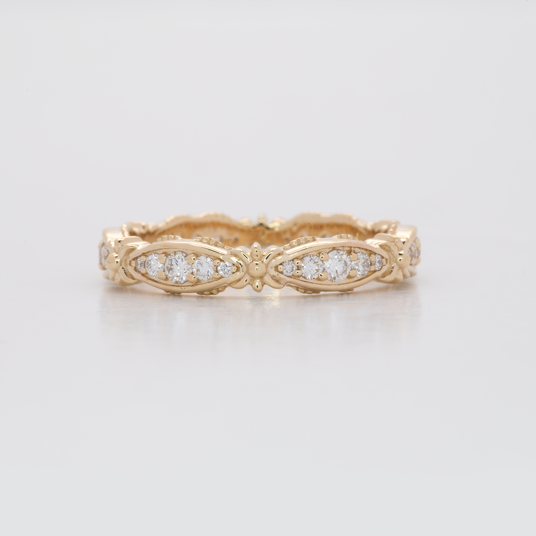14K white gold diamond eternity band