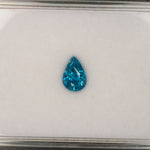 natural cambodian blue zircon pear loose gemstone