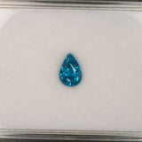 natural cambodian blue zircon pear loose gemstone