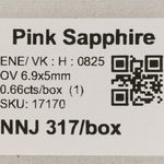 0.66 carat natural pink sapphire oval 6.9x5mm loose gemstone – view 2
