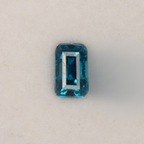 natural cambodian blue zircon emerald cut loose gemstone