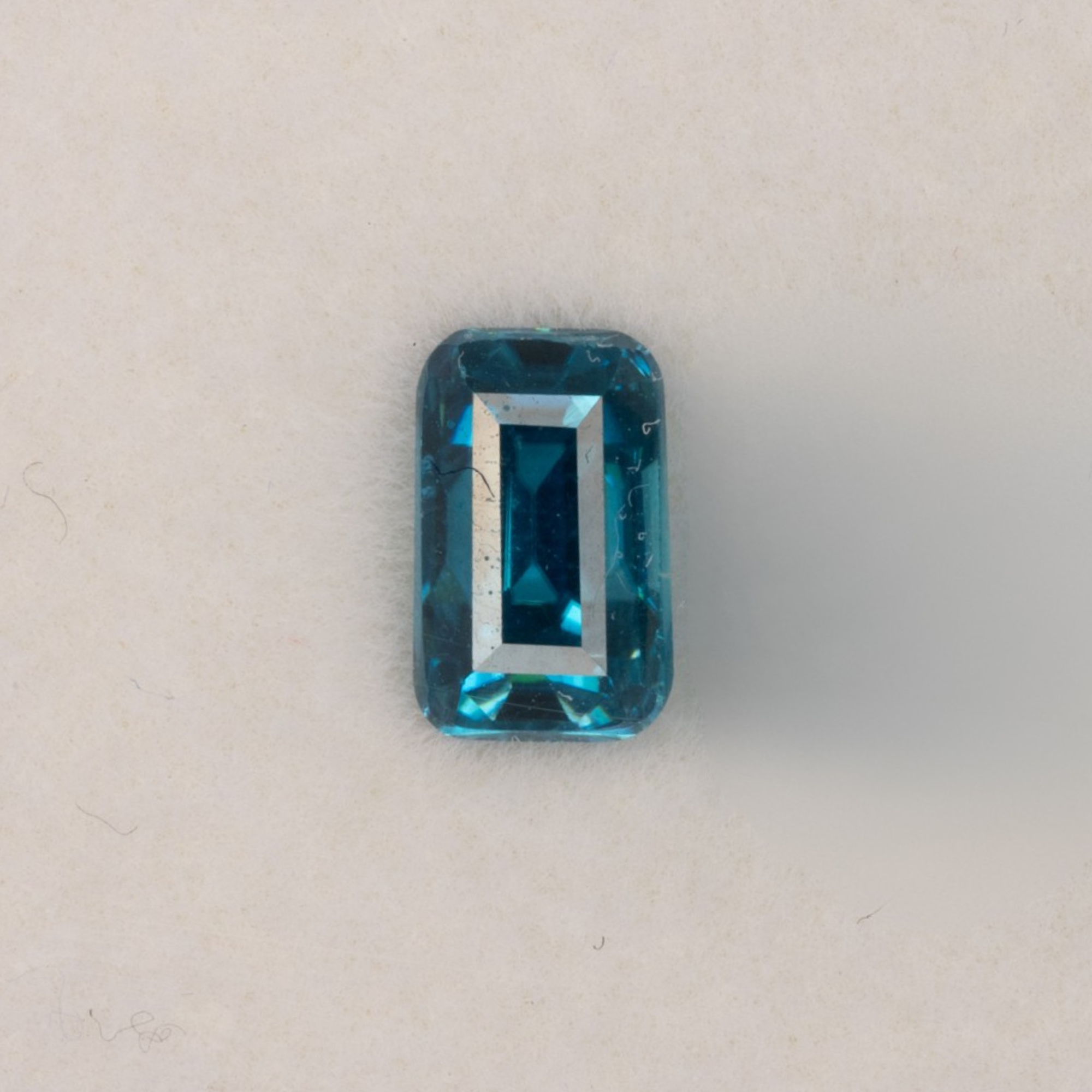 natural cambodian blue zircon emerald cut loose gemstone