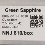 0.38 carat natural Ceylon green sapphire oval 6x4mm loose gemstone – view 3