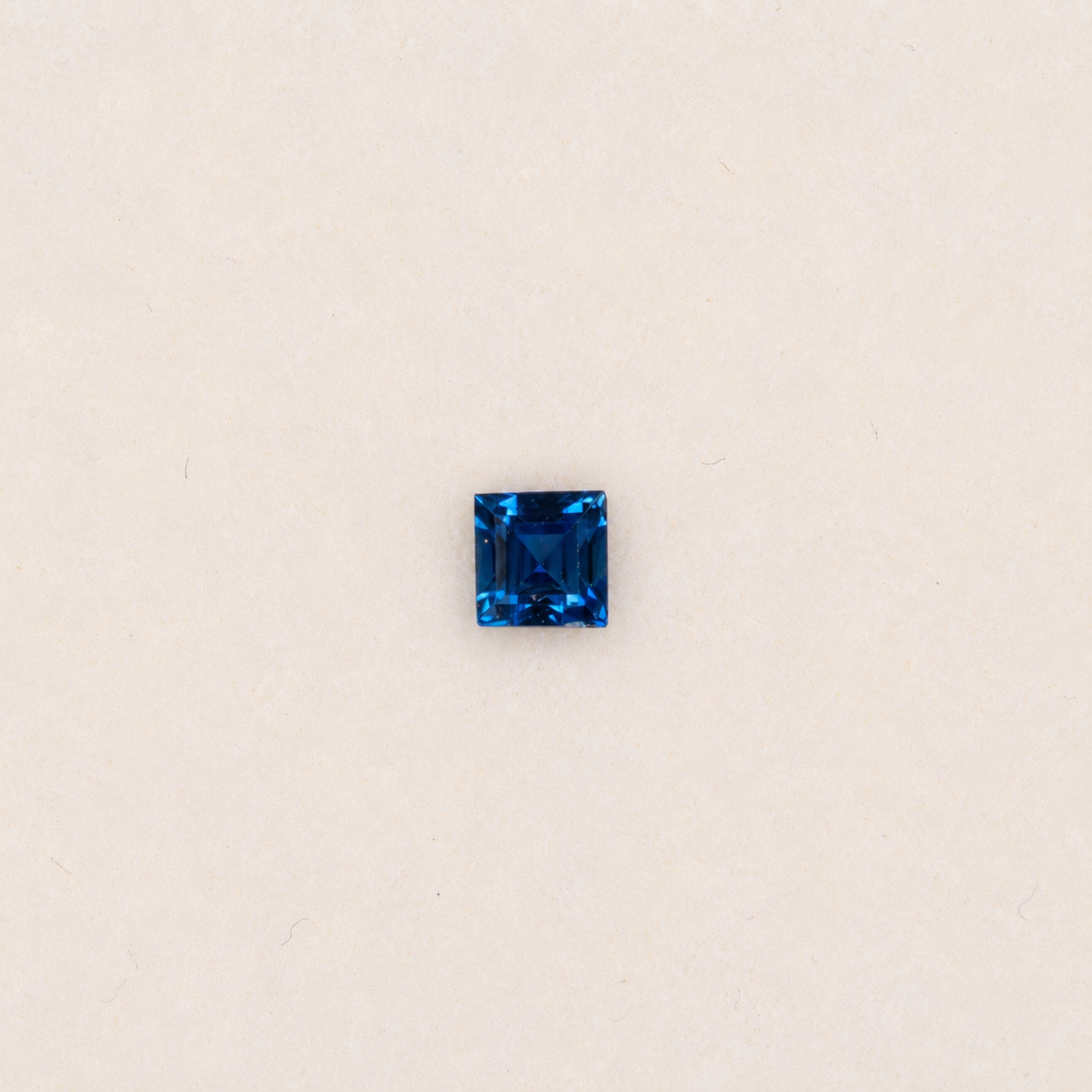 0.12 carat natural blue sapphire, princess 2.5mm loose gemstone