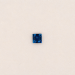 0.12 carat natural blue sapphire, princess 2.5mm loose gemstone