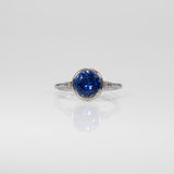 14K white gold tanzanite ring