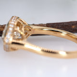 Daisy 14K Yellow Gold Lab-Created and Natural Diamond Ring | Marquise 15.7x7.6mm