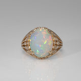 14K yellow gold ethiopian opal ring