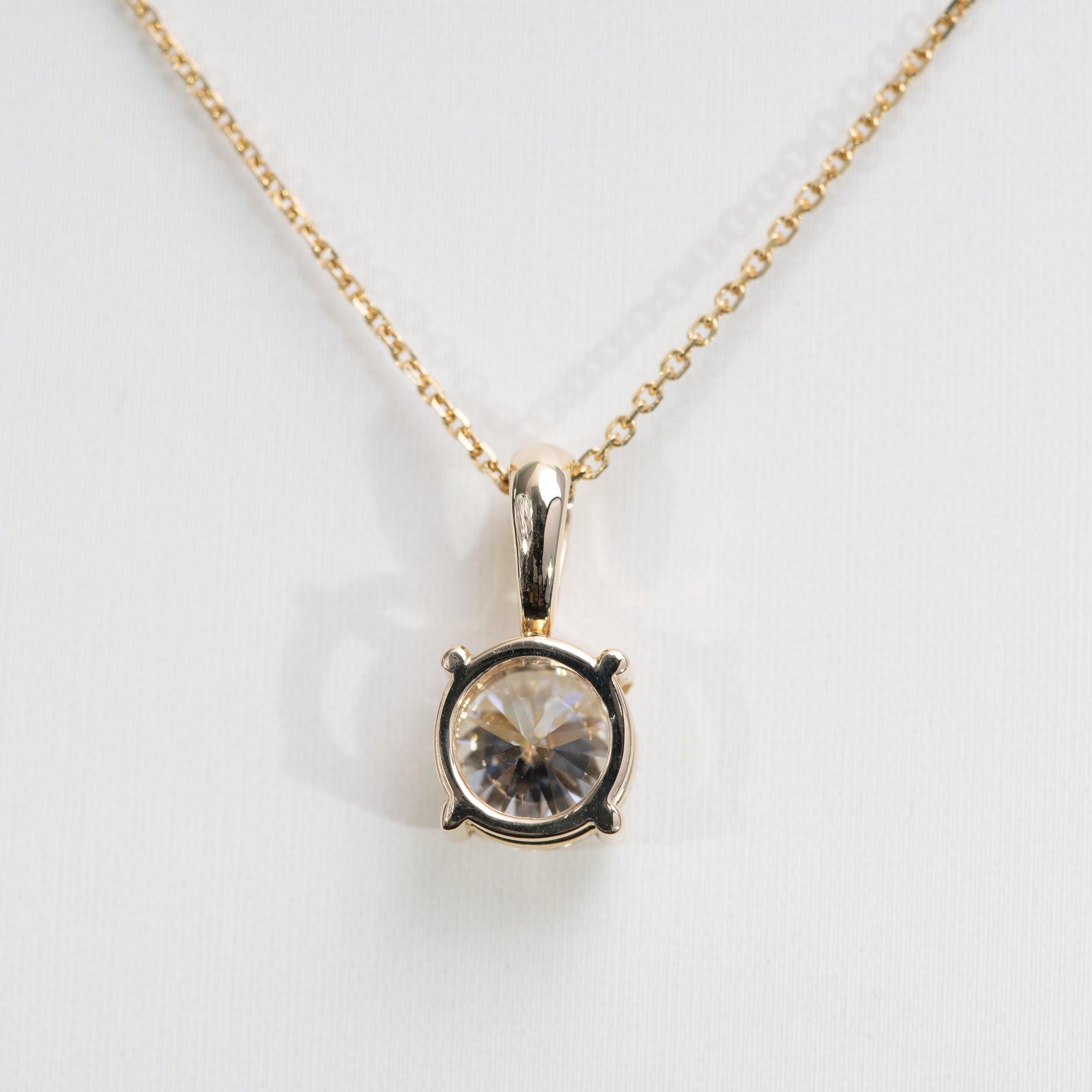 14K Yellow Gold Lab Grown Diamond Pendant