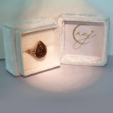 Briar Solid 14K Gold Ethiopian Black Opal Ring with Natural Diamonds Accents