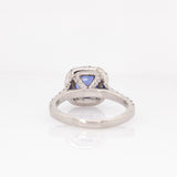 Mirella Platinum Ceylon Sapphire Ring with Natural Diamonds Accents | Round 7.5mm