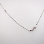 14K white gold lab grown diamond necklace