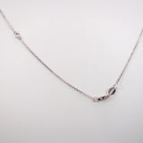 14K white gold lab grown diamond necklace