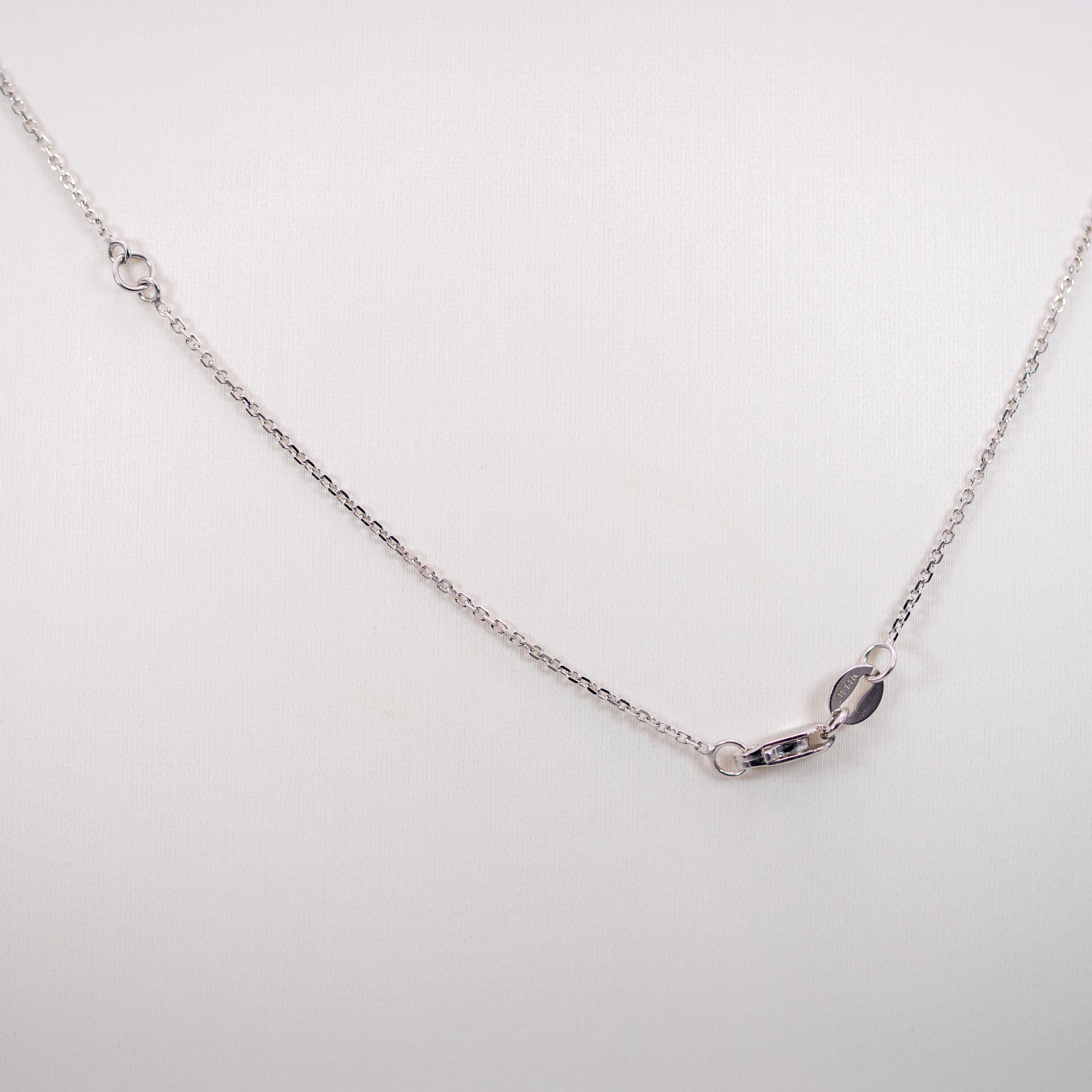 14K white gold lab grown diamond necklace