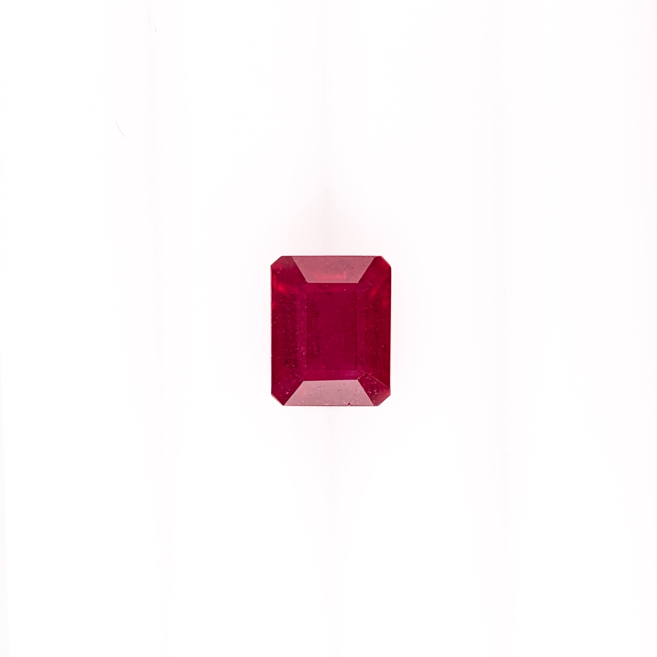 natural faceted emerald cut red ruby gemstones for jewelry making