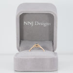 14K yellow gold alexandrite ring