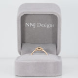 14K yellow gold alexandrite ring
