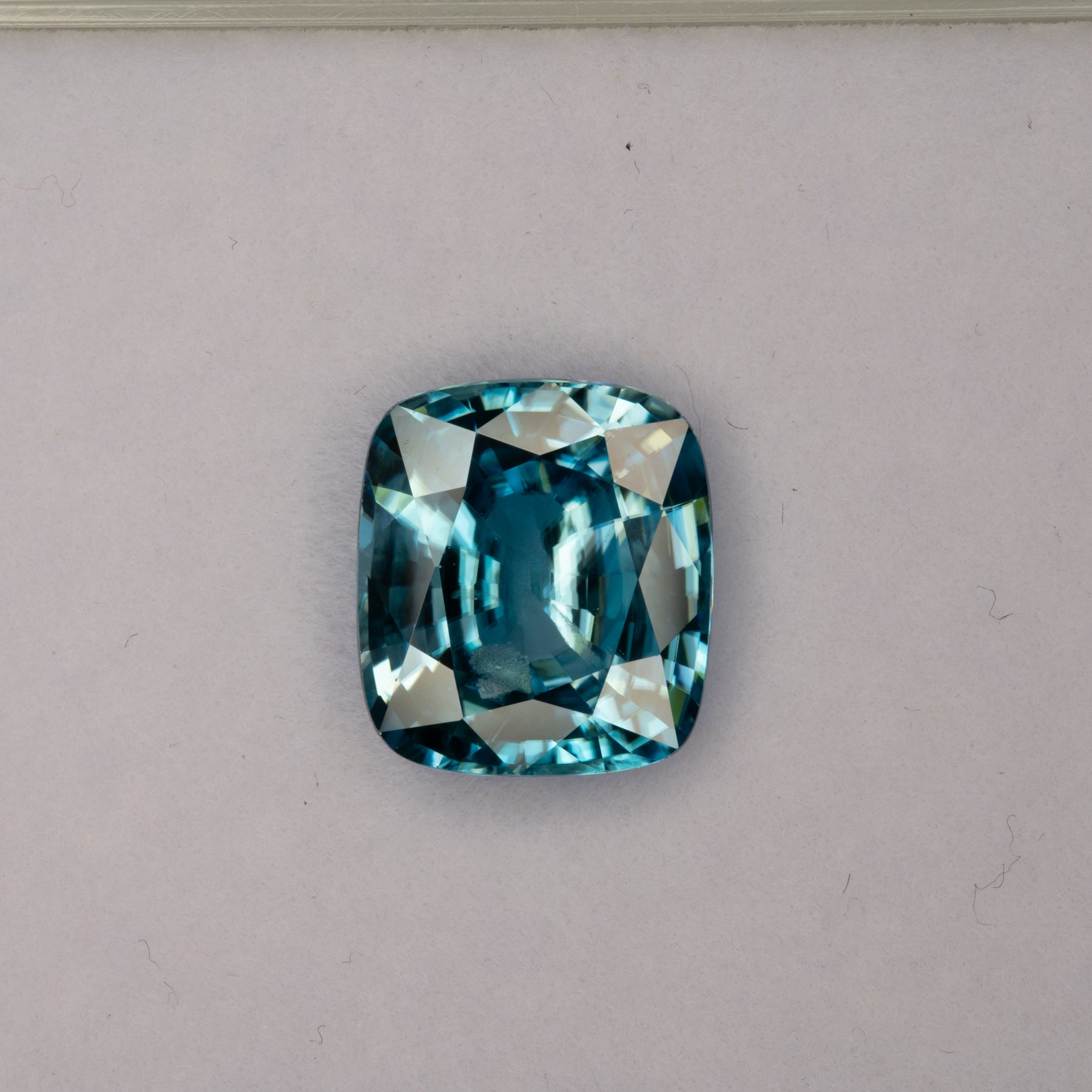 natural cambodian blue zircon cushion loose gemstone