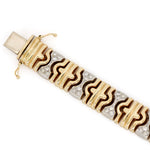 Previously Loved 14K Dual Yellow White Gold w Diamond Bracelet