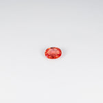 1.03 carat natural padparadscha sapphire, oval 7.3x5.6mm pink-orange loose gemstone