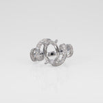 14K white gold diamond ring