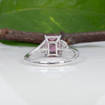 14K white gold bi-color tourmaline ring