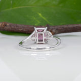 14K white gold bi-color tourmaline ring