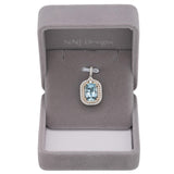 Pia 4.9Ct Santa Maria Aquamarine & Natural Diamond Pendant in Solid 14K Gold: Ocean Blue Fine Jewelry