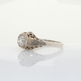 Vintage Estate Diamond Ring – 5mm Round Natural Diamond Solitaire in Solid 14K Gold Fine Jewelry