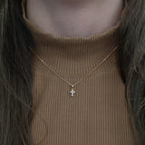 Lab Grown Diamond Cross Pendant in Solid 14K Gold | Elegant Fine Jewelry Gift for Women, Graduation & Special Occasions