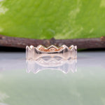 14K rose gold diamond band