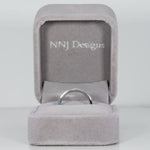 14K white gold diamond estate band