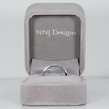 14K white gold diamond estate band