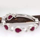 Sejal 14K White Gold Ruby and Diamond Ring