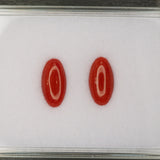 Natural Italian Coral Cabochon Cut 12x6mm 1.46ct Loose Gemstone