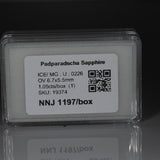 1.05 carat natural Ceylon padparadscha sapphire oval 6.7x5.5mm loose gemstone – view 5