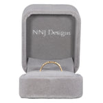 18K yellow gold crown stackable band ring