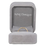 18K yellow gold crown stackable band ring
