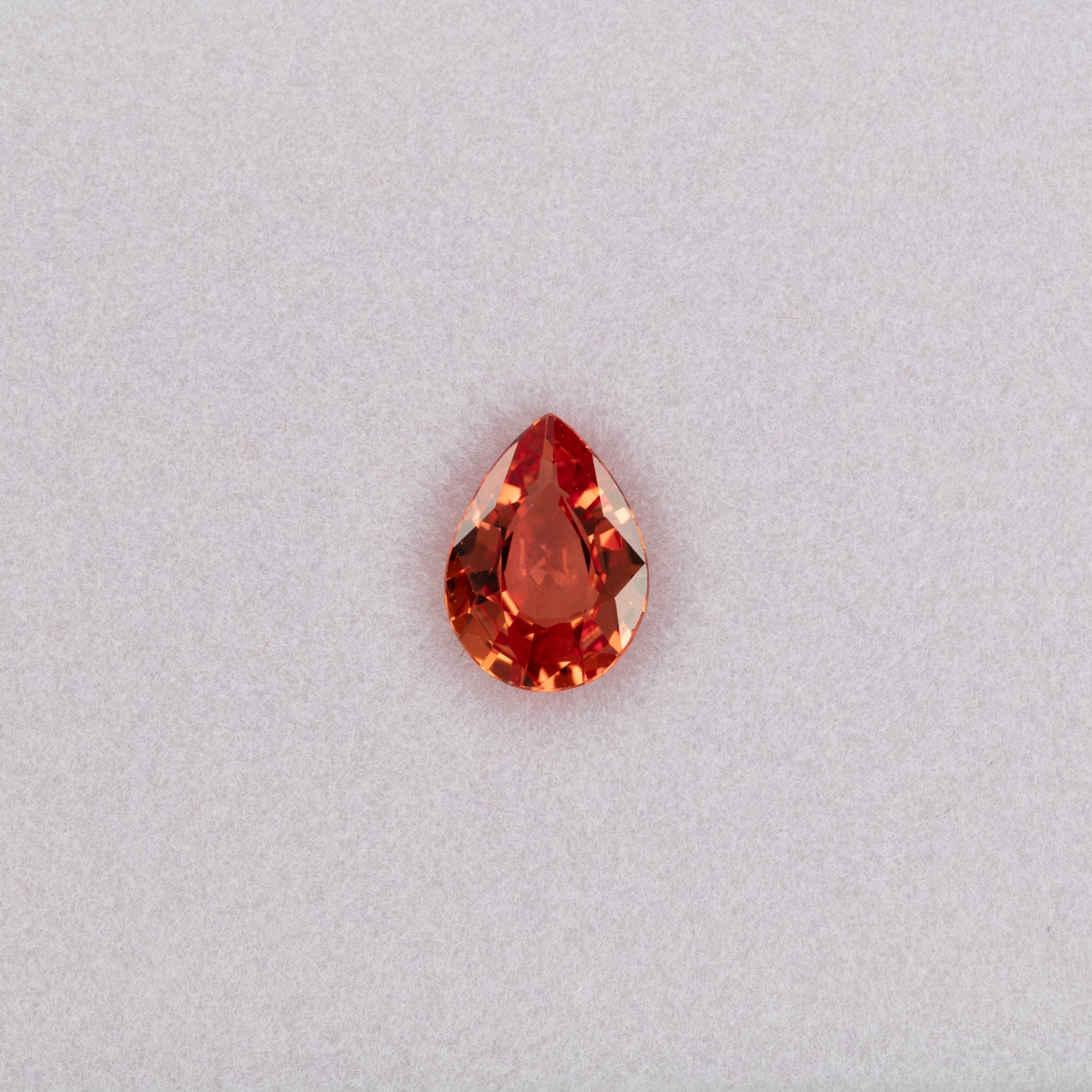 1.05 carat natural padparadscha sapphire, pear 7.8x5.7mm pink-orange loose gemstone